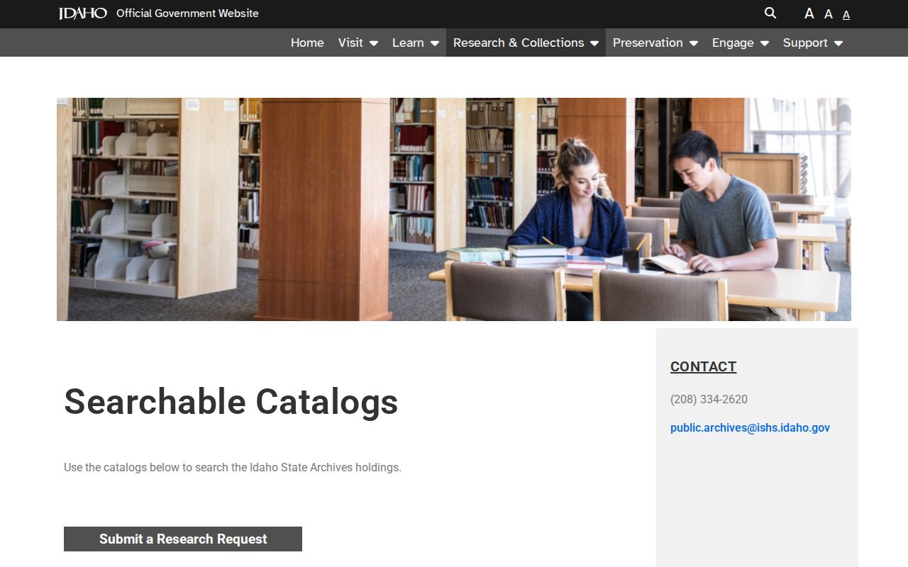 Cassia County older booking records and Idaho State Archives search