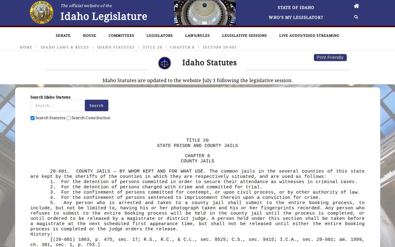 Cassia County booking record law and Idaho mugshot statute